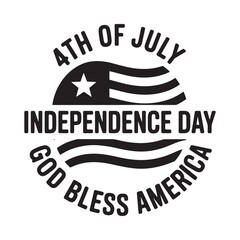 Fourth of july independence day god bless america american flag emblem