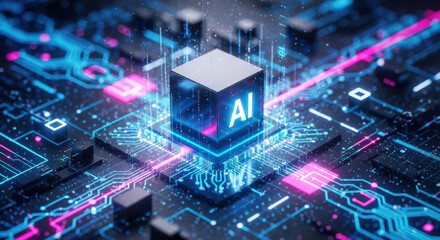 Artificial Intelligence in Finance A Conceptual Image of AI Technology Powering Financial Systems and Algorithms for Automated Trading and Data Analysis