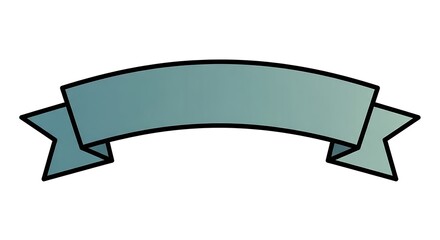 Photo of ribbon banner isolated on white background, a versatile graphic element for various designs