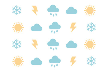 set of weather icons