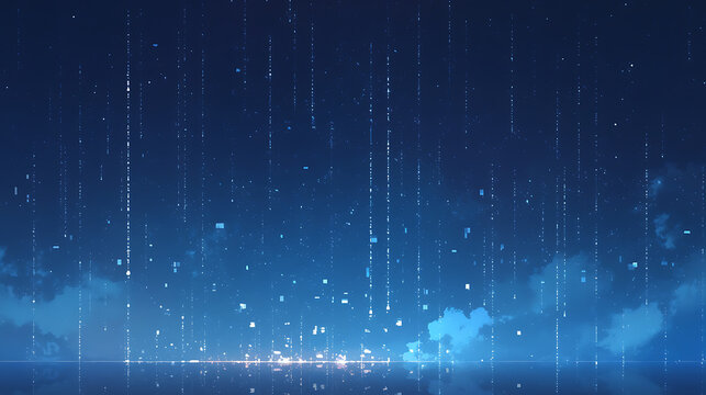 Matrix digital code rain wallpaper animation