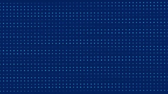 A geometric abstract with a dark blue background and a pattern of uniformly placed light blue dots