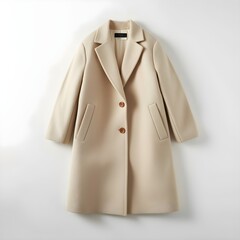 Classic Beige Overcoat Background Video with Tailored Details