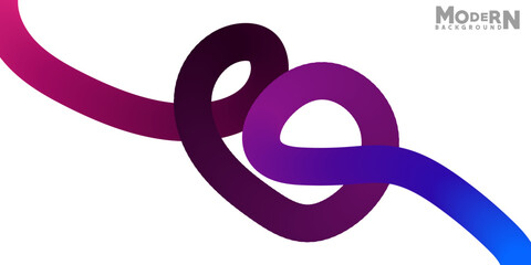 Modern abstract background with colorful gradient ribbon decoration design