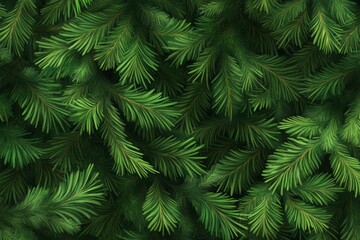 Fir tree background banner Christmas tree branches green texture no decorations