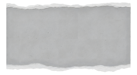 Grey torn paper with rough edges for your design isolated on transparent background