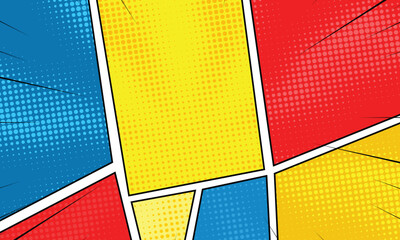 vector comic panels in various colors and angles, comic images, drawing panels, cartoon backgrounds, 
