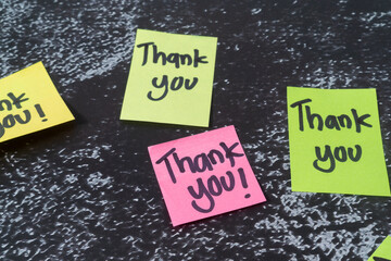 Sticky note with a text Thank You