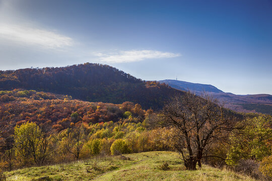 Panorama auf das K&eacute;kes, h&ouml;chter Punkt ungarns