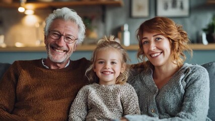 Heartfelt Family Portrait: Capturing a beautiful family moment, this portrait showcases the genuine love and bond shared between three generations. It's a warm embrace of togetherness.
