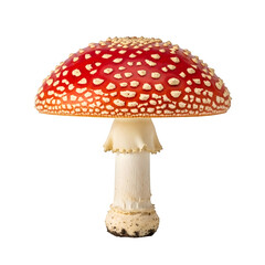 Obraz premium red fly agaric mushroom, isolated on white or transparent background. PNG