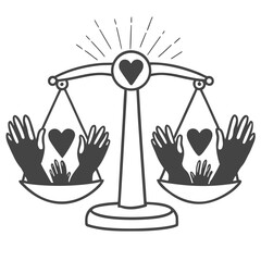 Royal crown vector illustration with hands up silhouette design