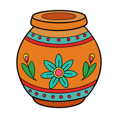 clay pot Vector Illustration