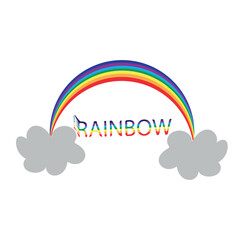 Rainbow drawing in adobe Illustrator.