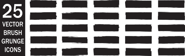  Set of paint brush ink brush, brush strokes, brushes, lines, frames, box, freehand grunge brush illustration. artistic design element, paint smear, ink splatter, creative graphic element.