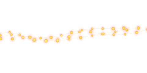 Warm Christmas String Lights Transparent Orange Glow Decoration