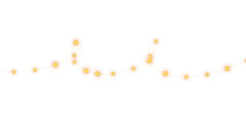 Warm Christmas String Lights Transparent Orange Glow Decoration