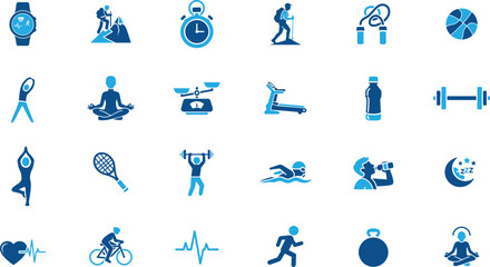 Healthy lifestyle filled icon for fitness