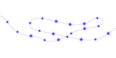 Purple Festive Light String Decorative Holiday Background