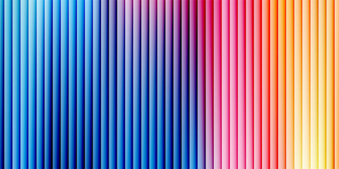 Aesthetic ribbed fractal glass texture. Modern pink, blue and purple gradient pattern. Frosted acrylic surface of door, window, roofs. Wavy striped blurry wallpaper.