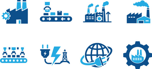 Industry filled icon for production design , industry, filled, icon, production, design, manufacturing, process, modern, vector, graphic, industryicon, filledicon
