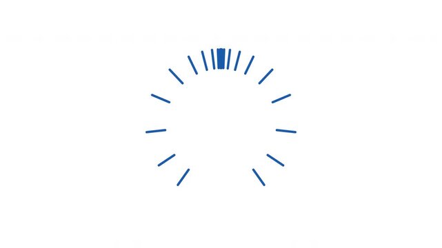 Expanding dash circle loading icon animation. Shuffling cards round motion. Animated loader isolated on white transparent. Web design 4K video. Buffer, spinner, preloader. User interface element