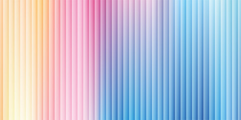 Aesthetic ribbed fractal glass texture. Modern pink, blue and purple gradient pattern. Frosted acrylic surface of door, window, roofs. Wavy striped blurry wallpaper.