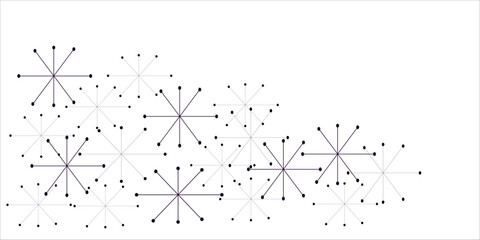 Abstract geometric background with connecting dots and lines with low poly triangle shapes. Polygonal Mesh Background Vector design digital technology concept Global network connection data structure. © ATIA