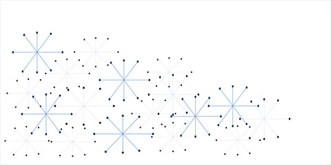 Abstract geometric background with connecting dots and lines with low poly triangle shapes. Polygonal Mesh Background Vector design digital technology concept Global network connection data structure.