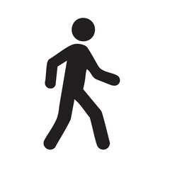 Walking human icon in vector style