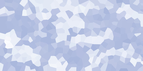 Geometric mosaic pattern in soft pastel blue and white, composed of irregular polygonal shapes creating a crystalline or frosted glass effect for serene backgrounds