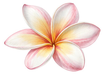 Frangipani flower isolated on white background png 2