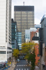 Looking towards the Peco Electric Building in Philadelphia from Chestnut Street