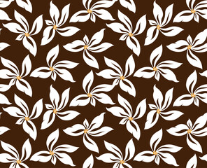 Seamless flowers pattern in vector. Abstract flower pattern design