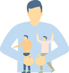 Protect My Team, Protection or Insurance, Business Insurance, Life Insurance, Citizen's Rights, The Big Businessman Carefully Protects His Business Team Members

