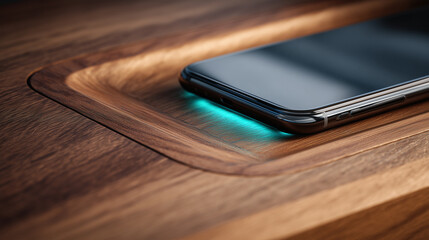 Smartphone Charging on Integrated Wireless Charging Pad