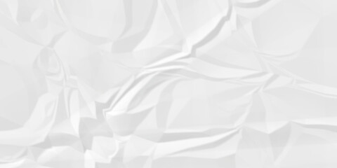 Crumple crushed aged white obsolete rumple craft design. wrinkle ripped creased white crumple aged closeup recycled document grunge paper background.	