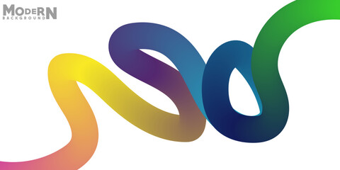 Modern Abstract Background with Gradient Ribbon and White Space Design