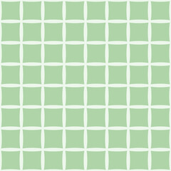 Seamless Vector Pattern White grid on soft pastel green modern geometric