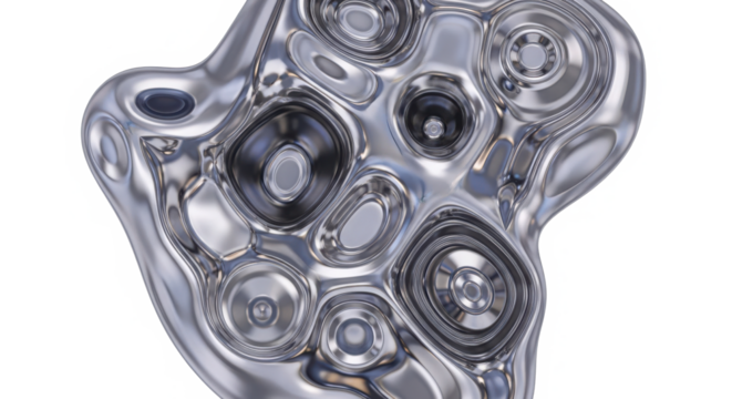 Detailed cross section of a human femur bone showing intricate internal bone structure and marrow cavities isolated on transparent background