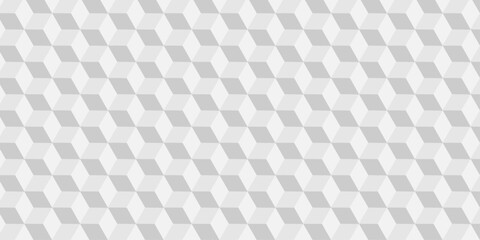 Vector structure box minimal white abstract cube square geometric tile hexagon mosaic wall grid wallpaper. white and gray geometric block cube isometric mosaic texture background.	
