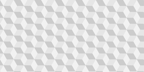 Vector structure box minimal white abstract cube square geometric tile hexagon mosaic wall grid wallpaper. white and gray geometric block cube isometric mosaic texture background.	
