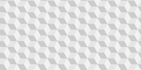 Vector structure box minimal white abstract cube square geometric tile hexagon mosaic wall grid wallpaper. white and gray geometric block cube isometric mosaic texture background.	
