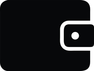 Wallet silhouette icon. Payment silhouette icon.