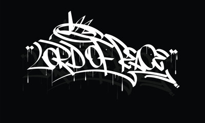 LORD OF PEACE graffiti tag style design