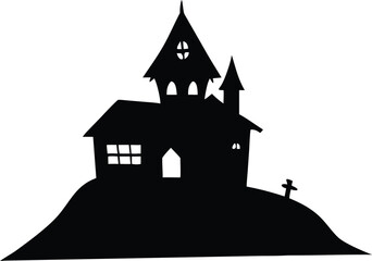 silhouette of castle