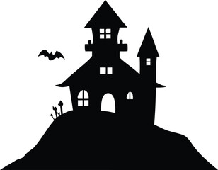 haunted house vector illustration