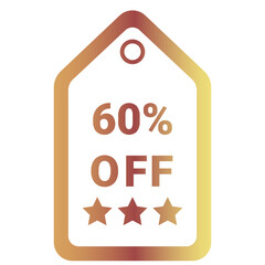  60 percent off Icon, Flat style icon vector illustration, Suitable for website, mobile app, print, presentation, infographic and any other project.