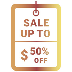  sale up to 50 off Icon, Flat style icon vector illustration, Suitable for website, mobile app, print, presentation, infographic and any other project.
