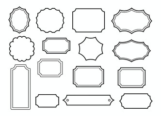 Collection of decorative ornamental frames and borders in various shapes and styles